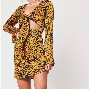 Tie Front floral dress